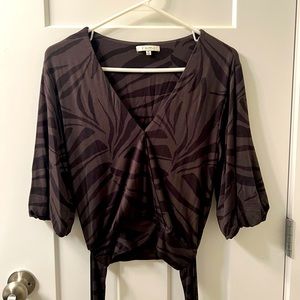 Evereve Z supply 2 piece outfit with wrap top